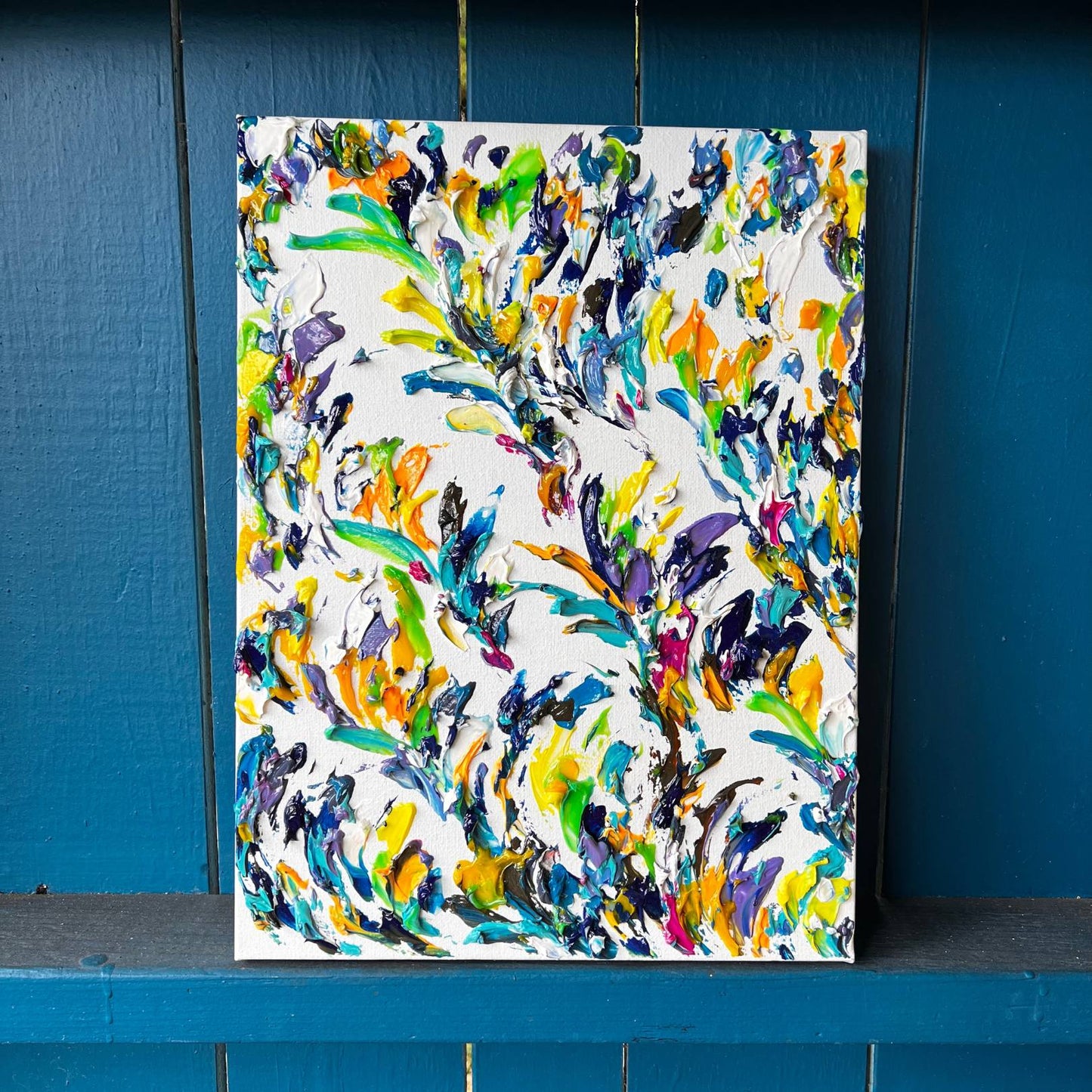 abstract art, abstract painting, heavy texture art, saturn art, planet art, energy art