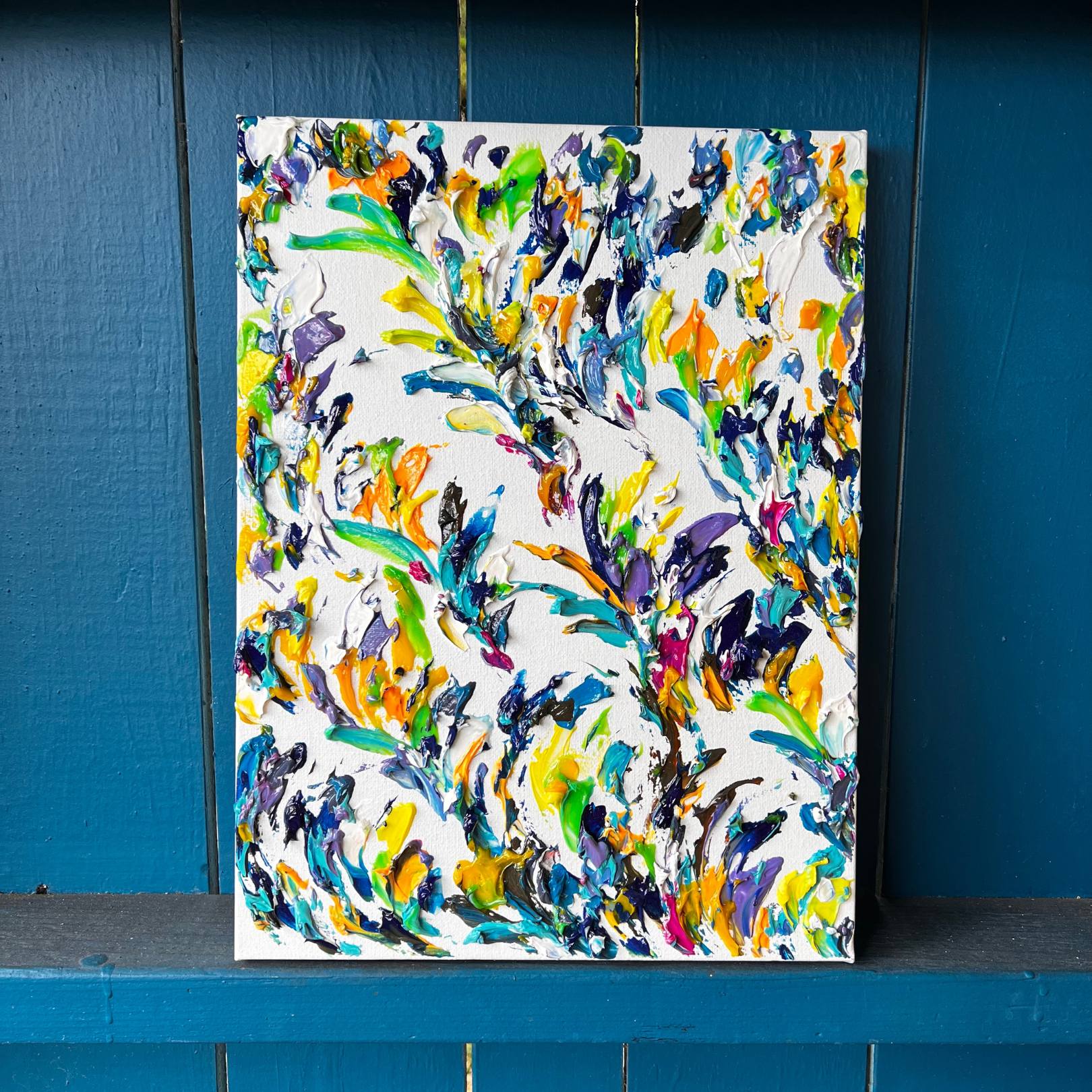 abstract art, abstract painting, heavy texture art, saturn art, planet art, energy art