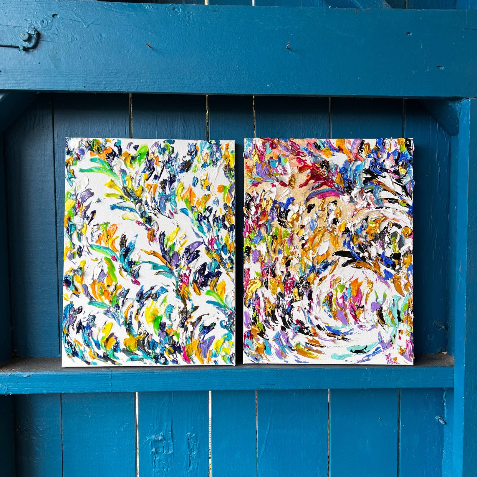 abstract art, abstract painting, heavy texture art, saturn art, planet art, energy art