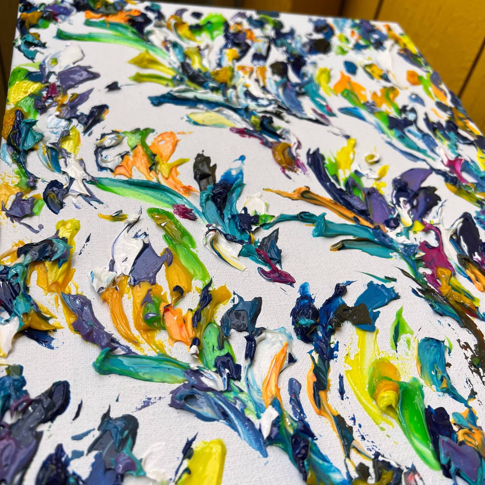 abstract art, abstract painting, heavy texture art, saturn art, planet art, energy art