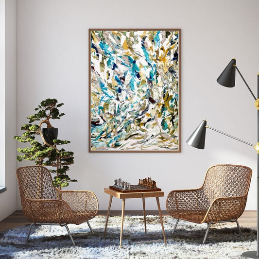 abstract art, waimea bay hawaii, earth tone art, grounding art. chakra art, natural color tones, home decor, hawaii home decor