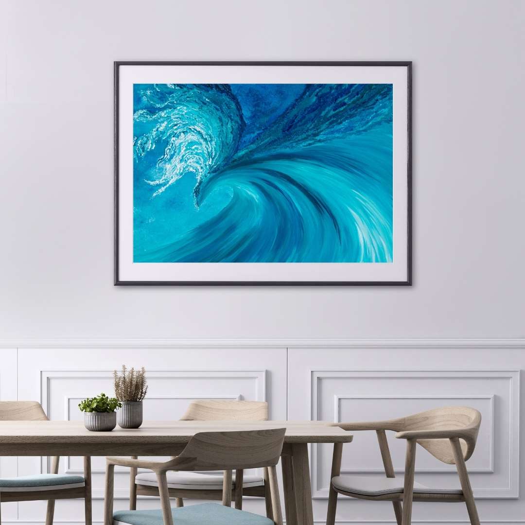 Blue, Turquoise ocean art print