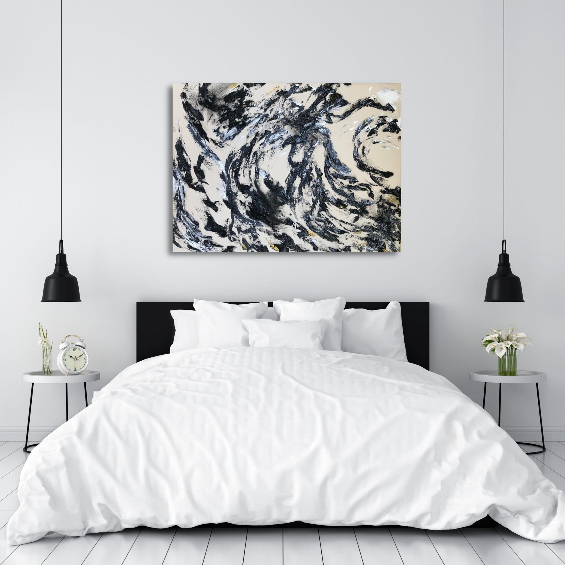 black and white abstract painting, trauma healing art, texture art, texture painting, abstract art hawaii, abstract artist hawaii