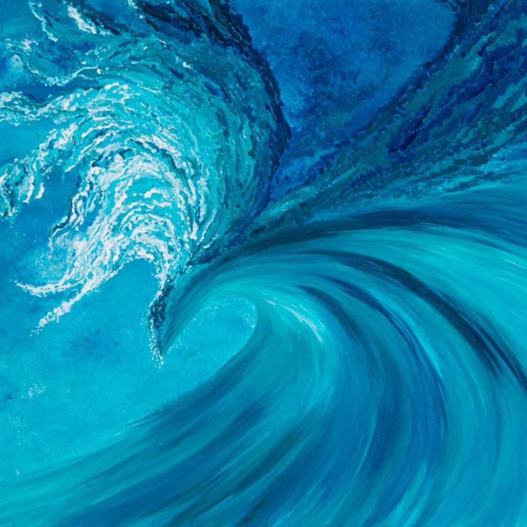 Blue, Turquoise ocean art print